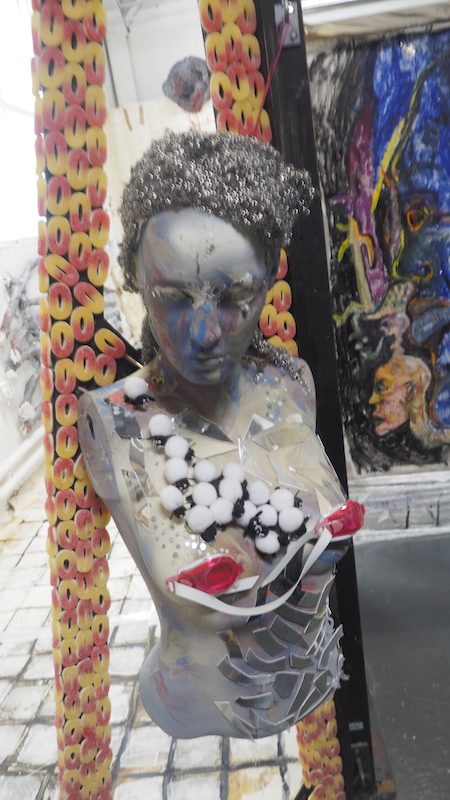 Sculpture 'Metal Scrubs' in an art installation by Nikita Russi